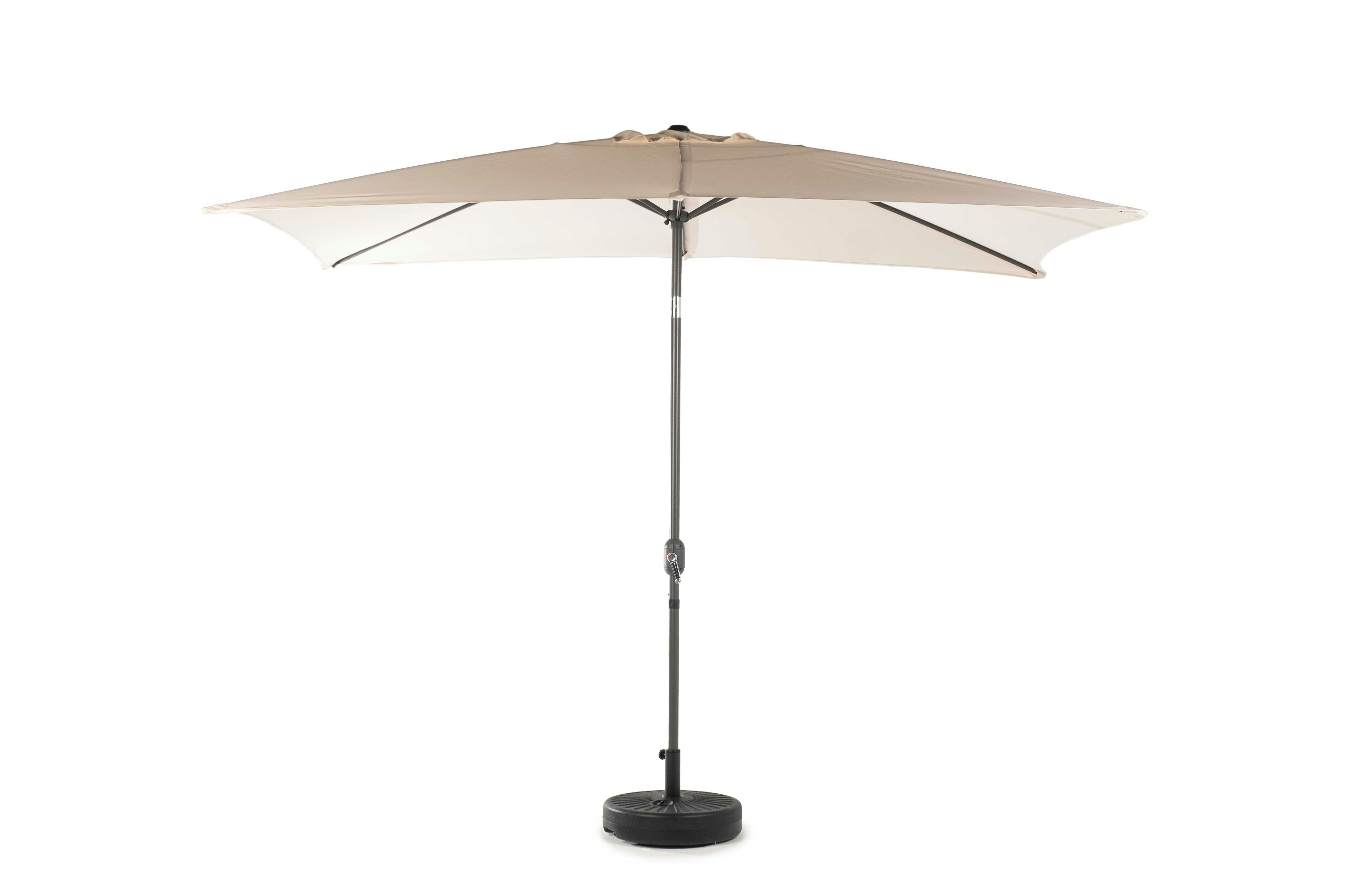 SALOU - Parasol aluminium, Acier et Polyester Brun