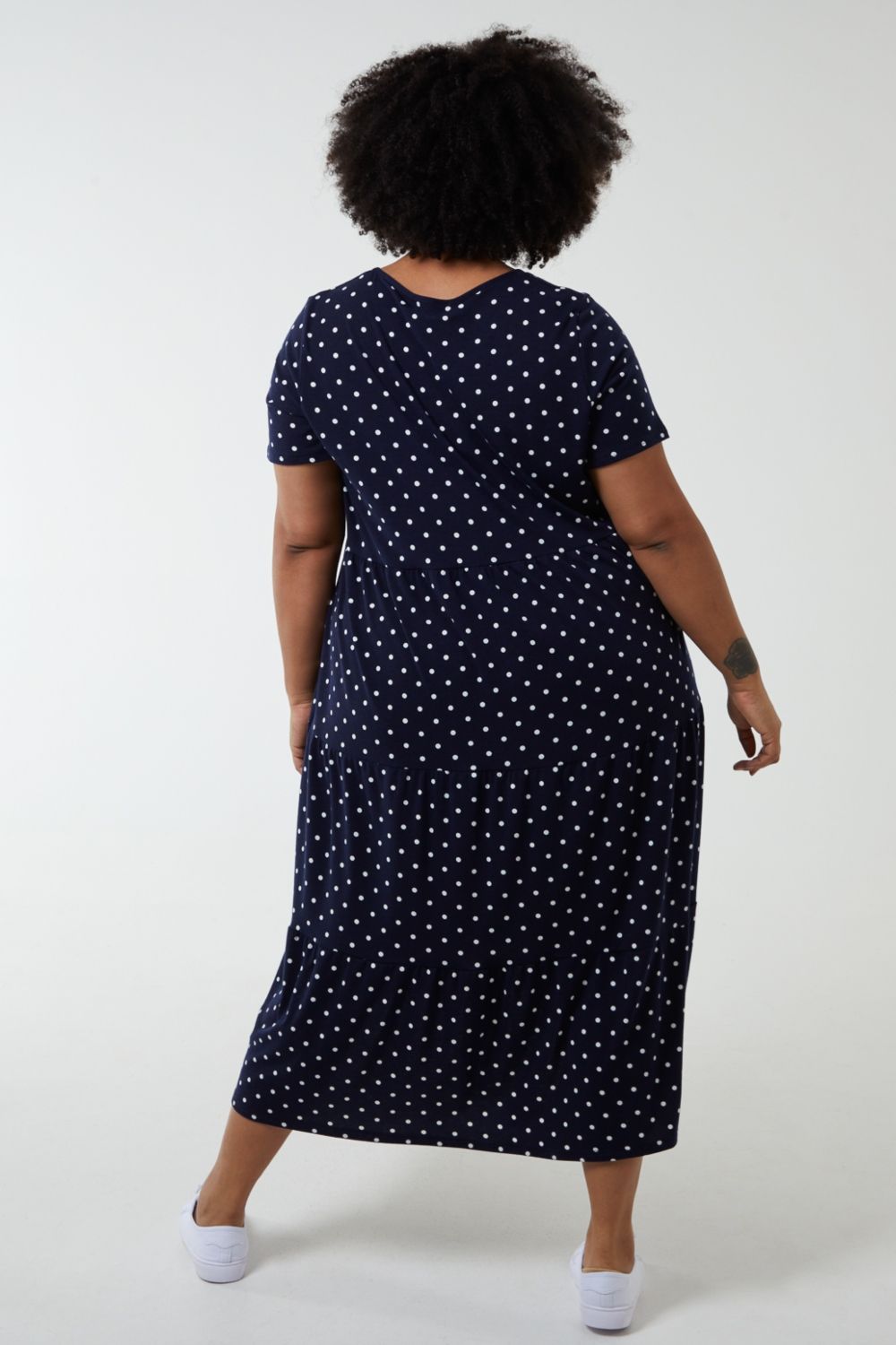 Blue Vanilla Plus Size Tiered Smock Dress
