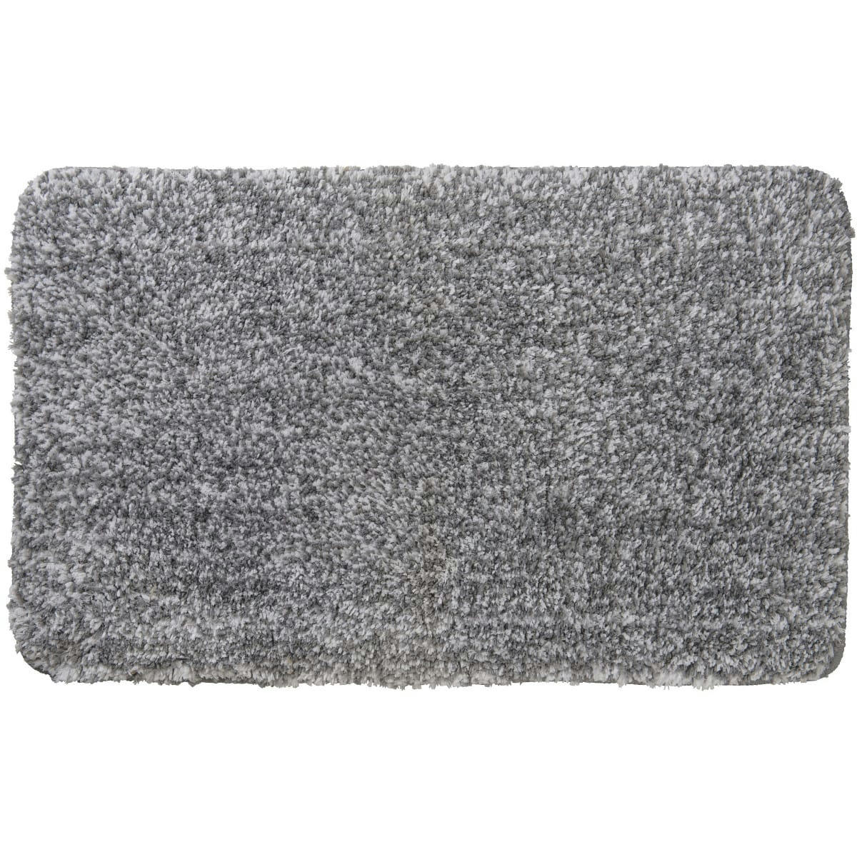 ASPER - Tapis de bain en polyester uni gris 50x80cm