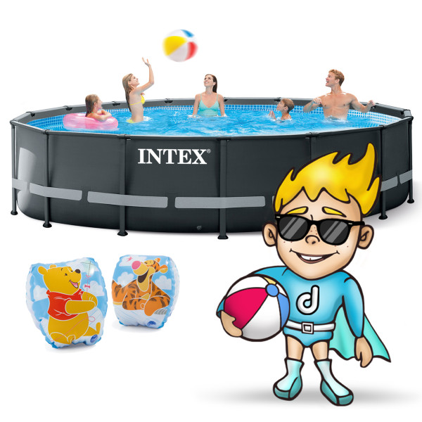 Basen ogrodowy stelażowy 488x122cm Intex zestaw 18w1