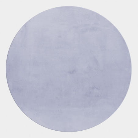 Dywan pluszowy Pouffy srebrny 120 cm x 120 cmkoło
