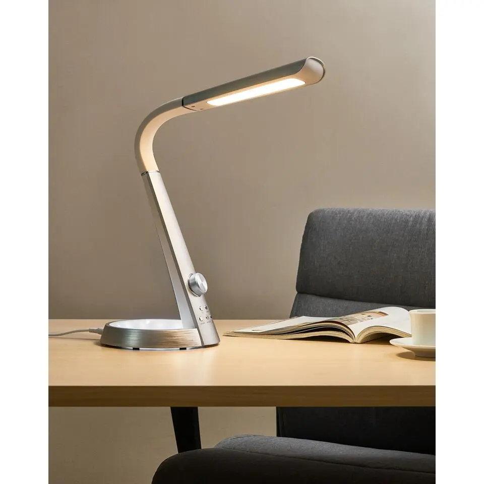 CANOPUS - Bureaulamp LED - Zilver - Synthetisch materiaal
