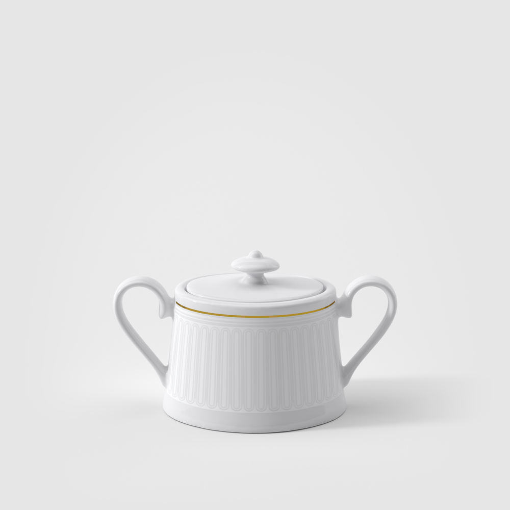Chateau Septfontaines Sugar bowl - White, 5.8 oz, Premium Bone Porcelain