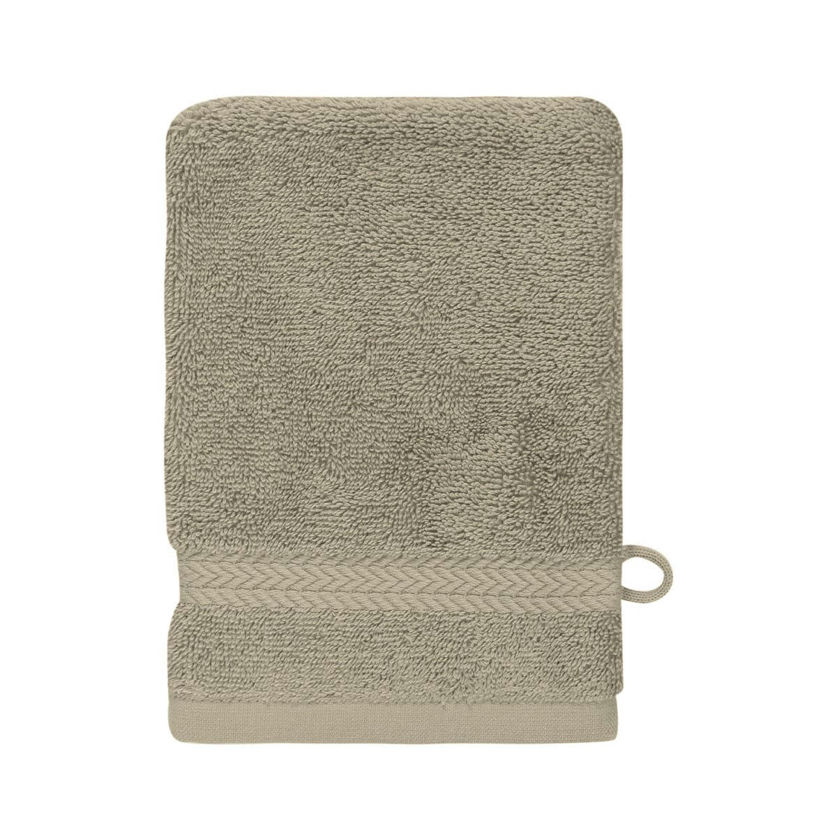 LUXURY - Lot de 3 gants de toilette 550gr/m²  mastic 16x22 cm