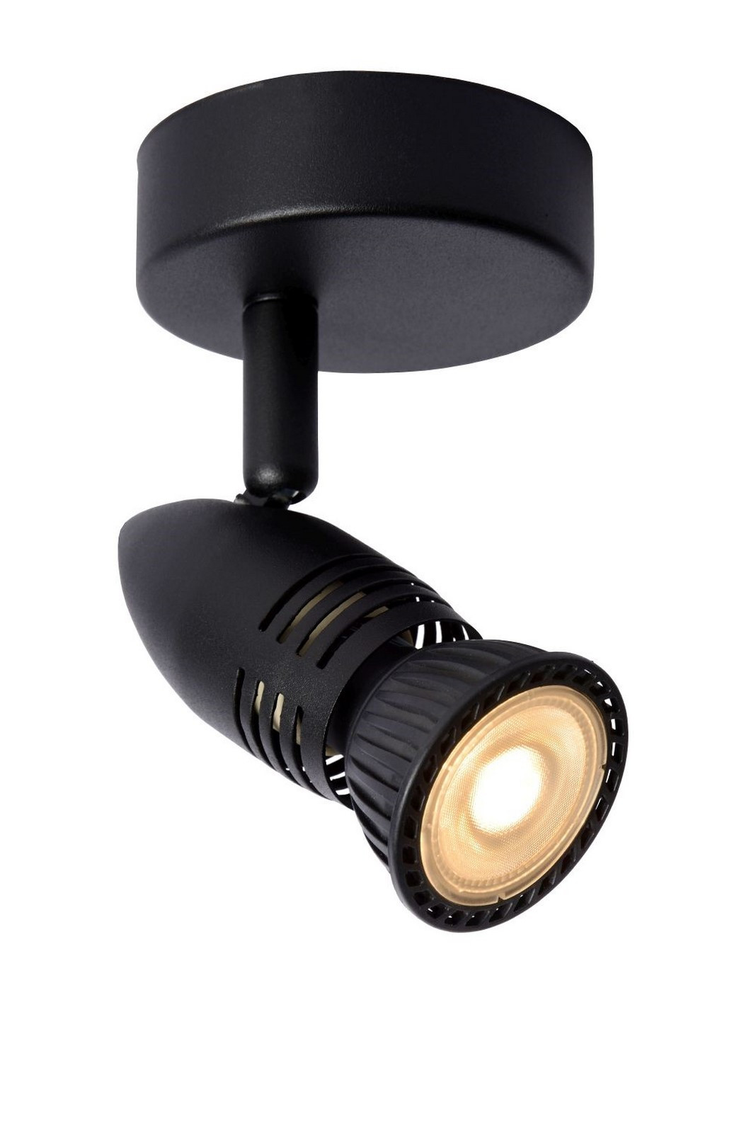 Spot reflektor okrągły czarny CARO 1xGU10x5W wym:13x9x9cm IP20 Lucide