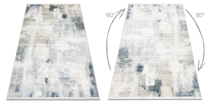 Dywan DISTIN 0144A biały / krem / beż nowoczesny - 80x150 cm