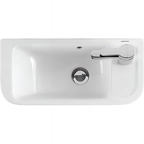 Lave-mains porcelaine vitrifiée SANINDUSA mural 50x23 Look blanc