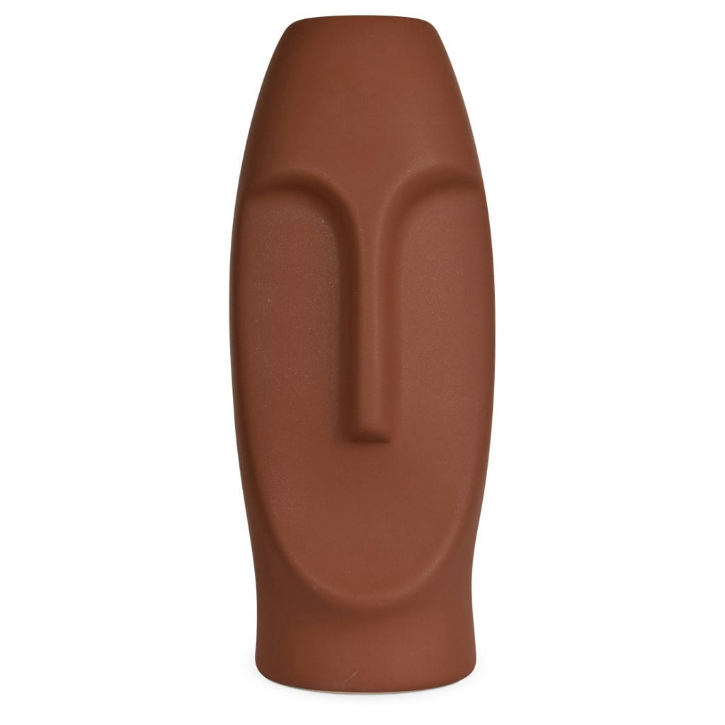- Vase céramique visage terracota L14cm