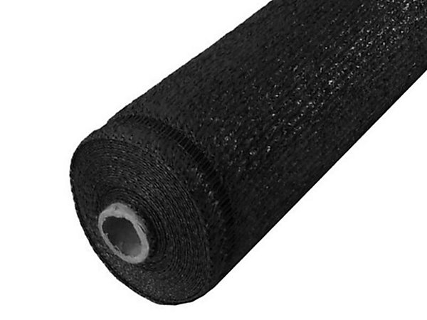 Brise-vue 100% - Noir - 230gr/m² - Boutonnières 1.5m x 5m Noir