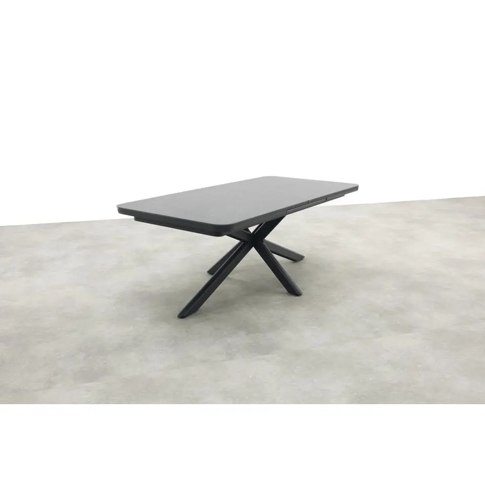 VDG Montreal uitschuifbare tafel 200-260x100 cm. - Antraciet/Keramiek