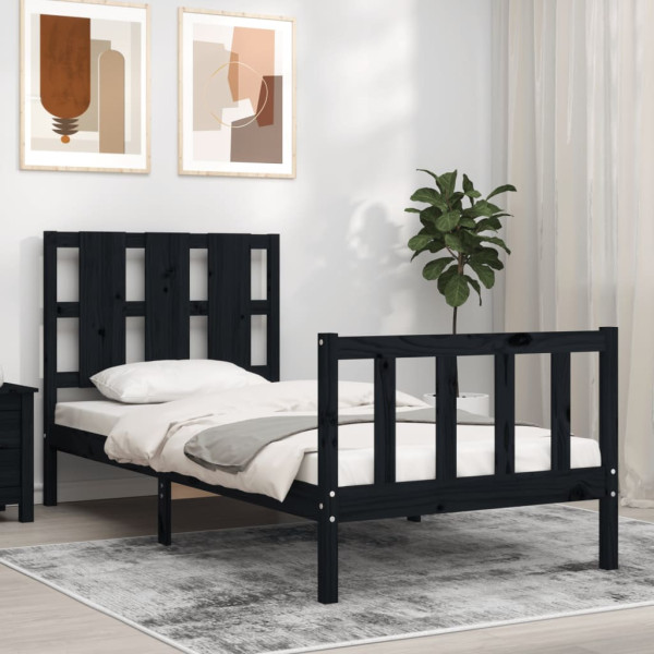 Łóżko Drewniane Rama Łóżka Sofa Czarne Do Sypialni Pokoju lite drewno