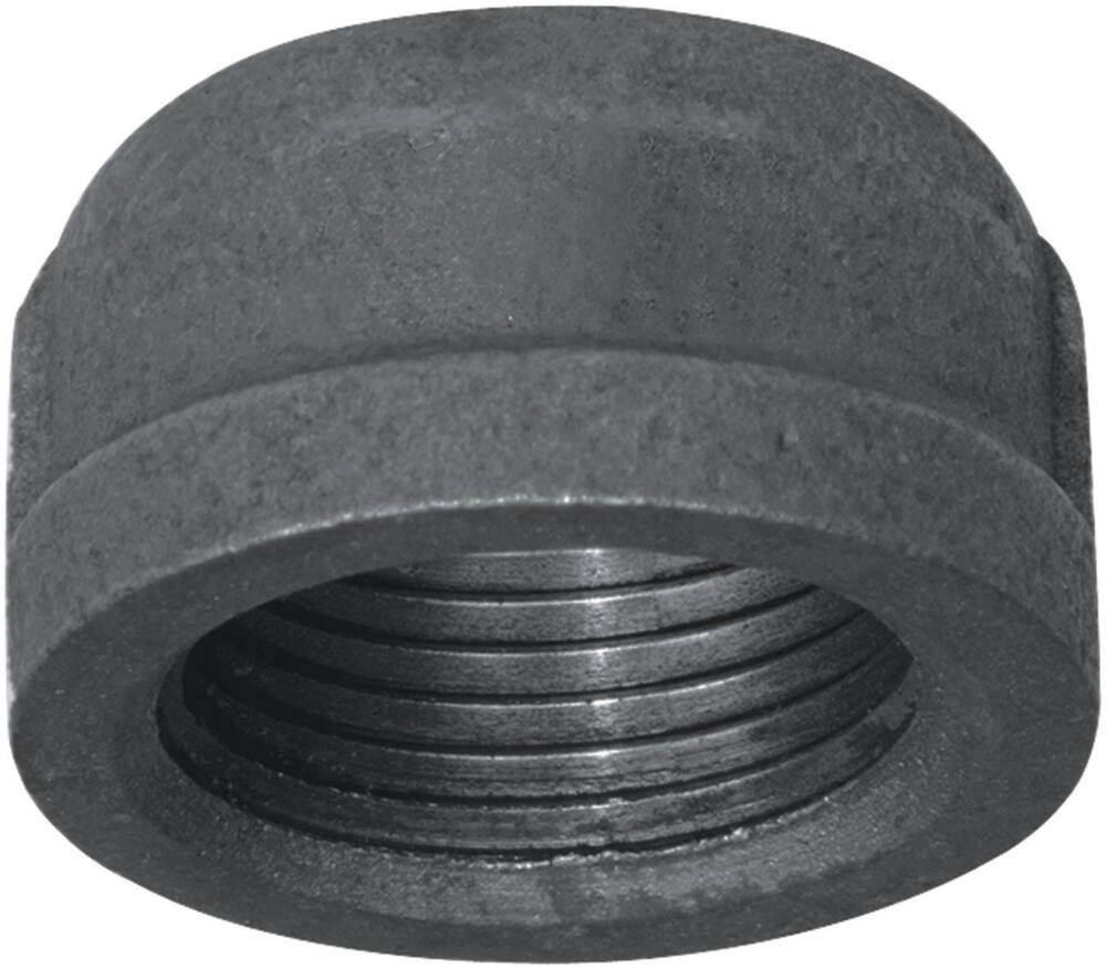 Aqua-Dynamic Galvanized Black Iron Fitting Cap, Female Pipe Thread, 3/4-in