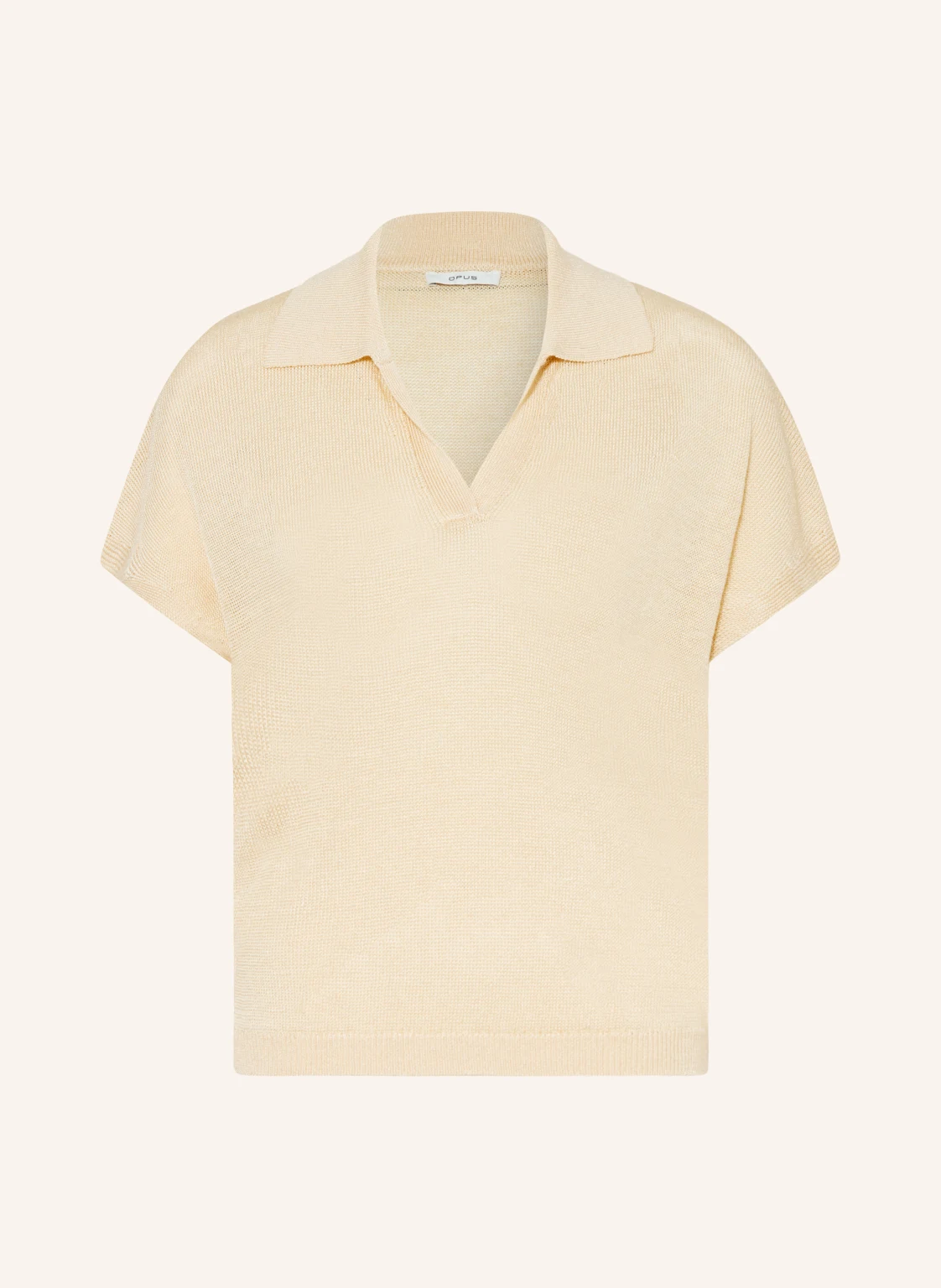 OPUS Strick-Poloshirt PAZIL mit Leinen