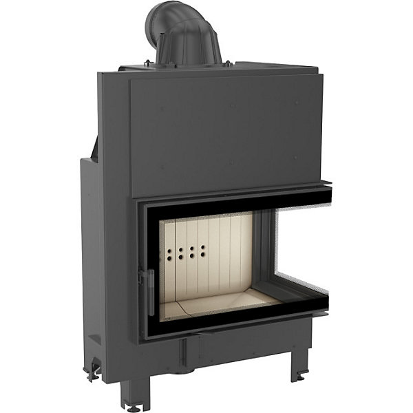 Insert cheminée MBO 15 BS vitre à droite   4 bouches recuperateur