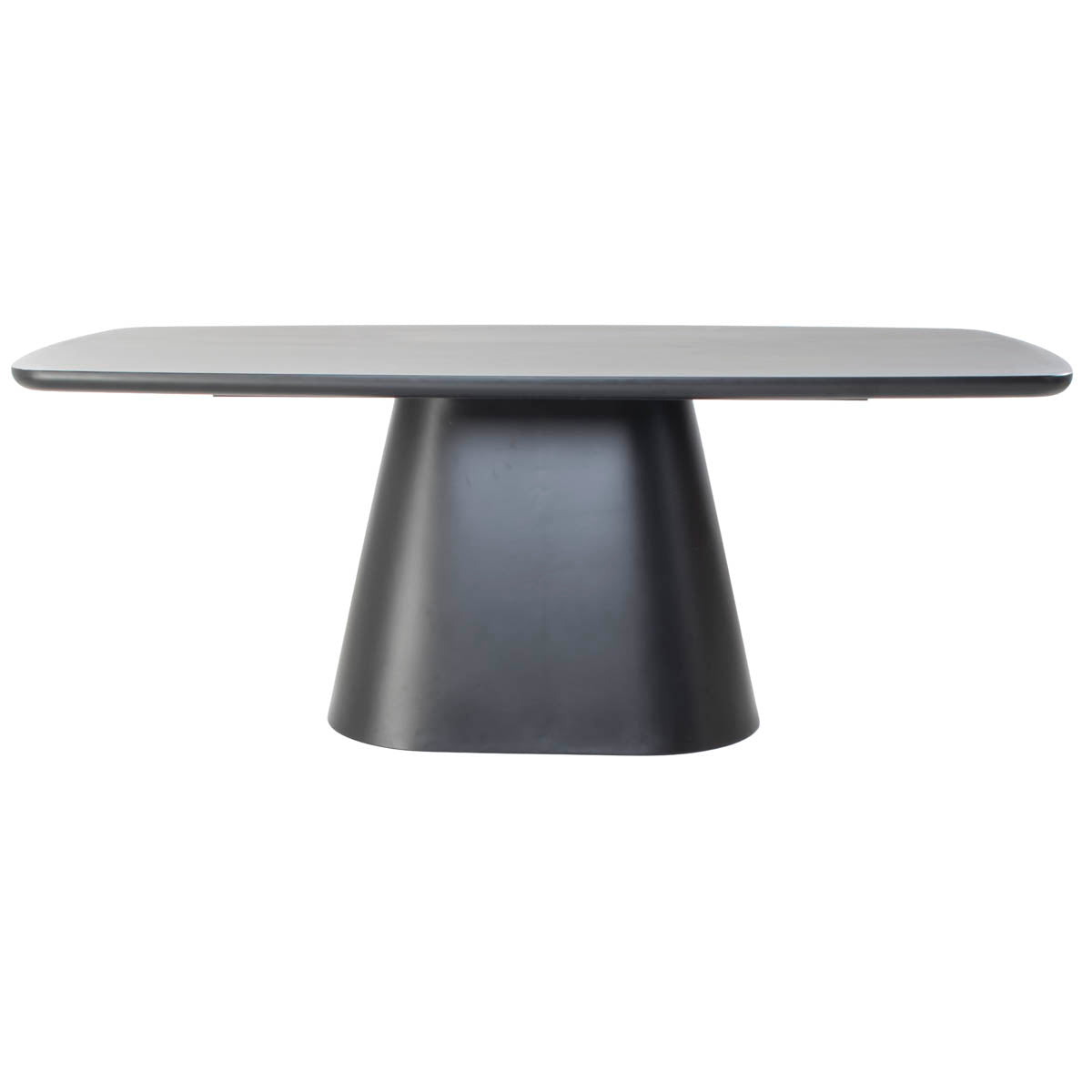 Giga Meubel Eettafel Moya - Deens Ovaal Zwart Hout - 200x100x76cm