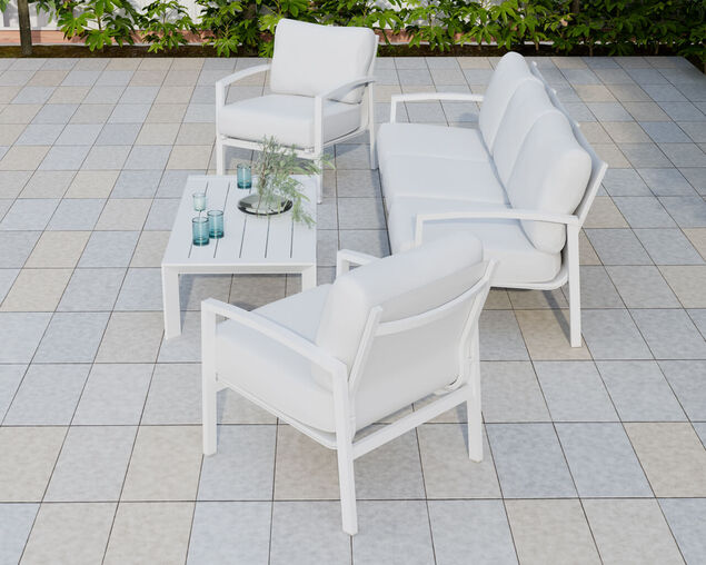 Jette 5 Seater Lounge Setting Bundle - Bone