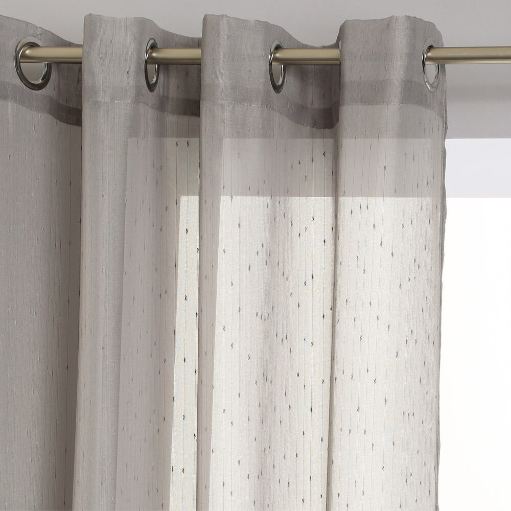 Cortina efeito riscas cinza 140x240cm