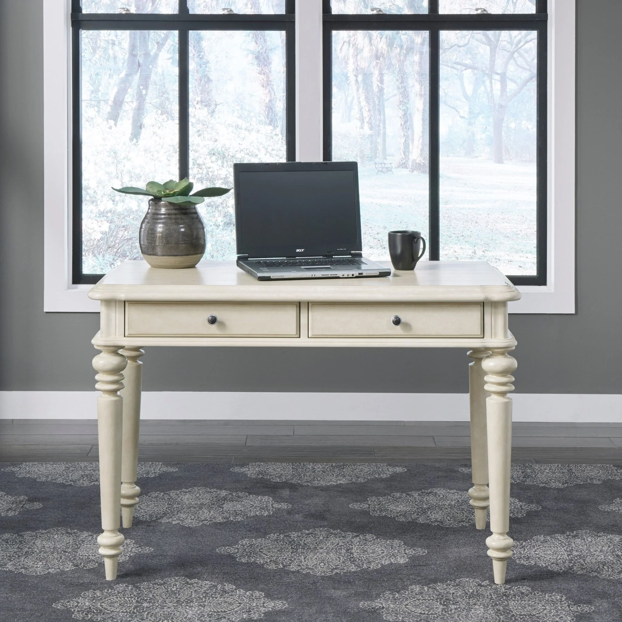 Homestyles Provence Off-White Wood Desk