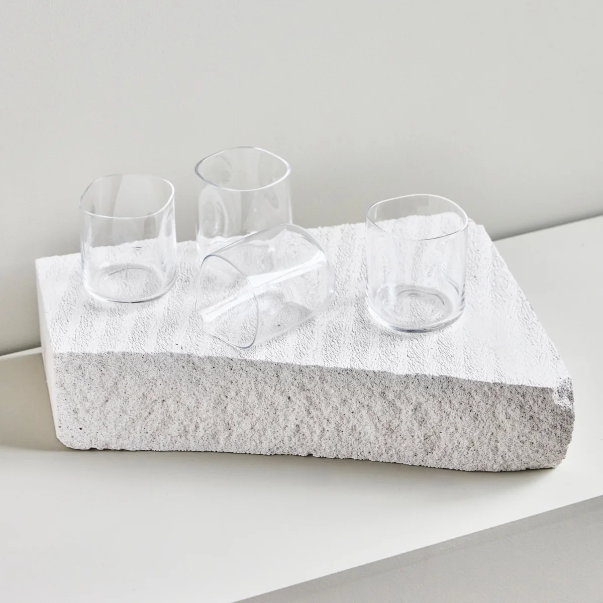 House Doctor - Sand Trinkglas, H9 cm, klar (4er-Set)