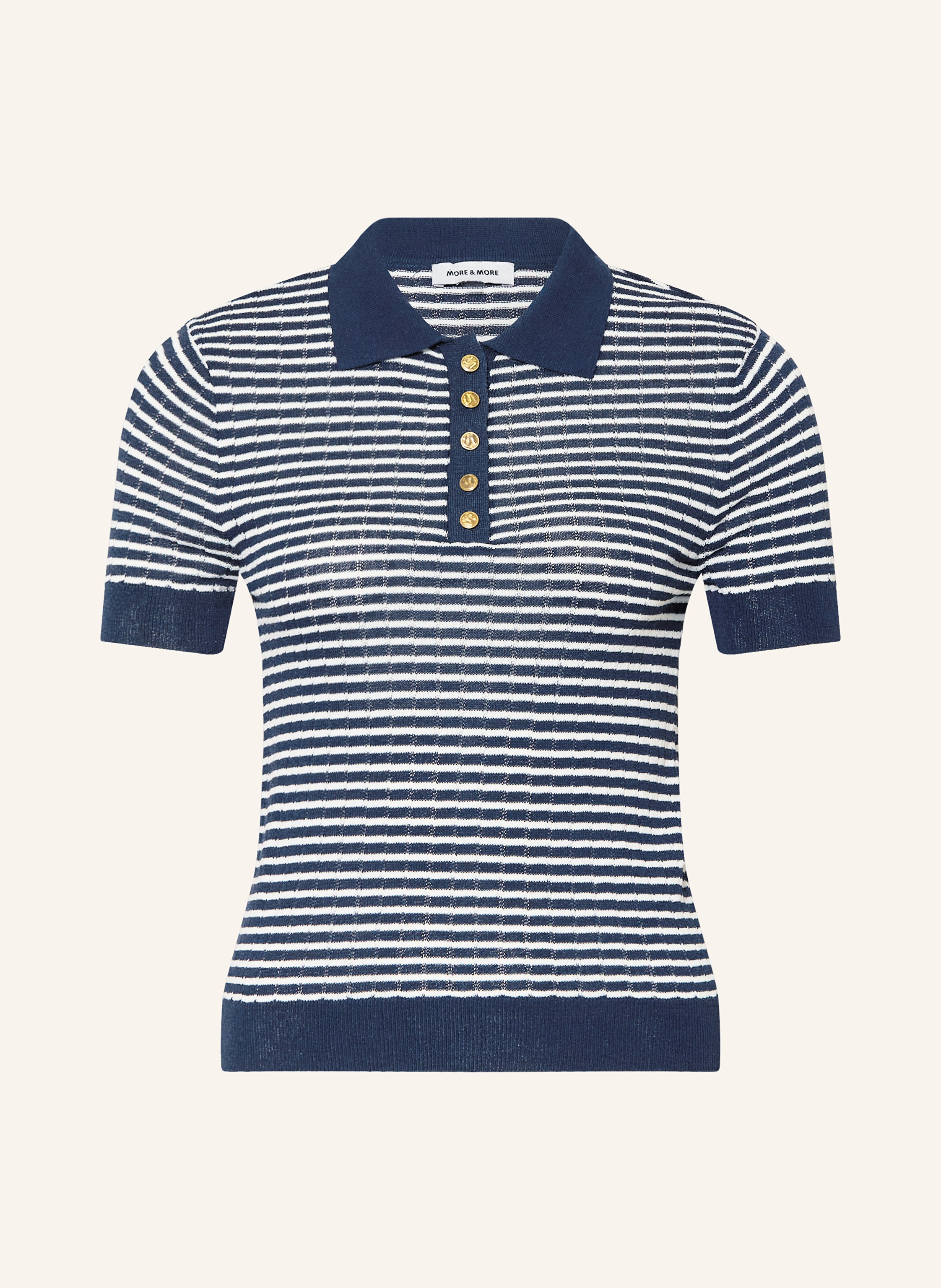 MORE & MORE Strick-Poloshirt
