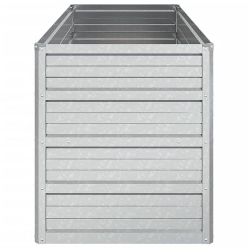 NNEVL Garden Raised Bed 100x40x45 cm Galvanized Steel Silver