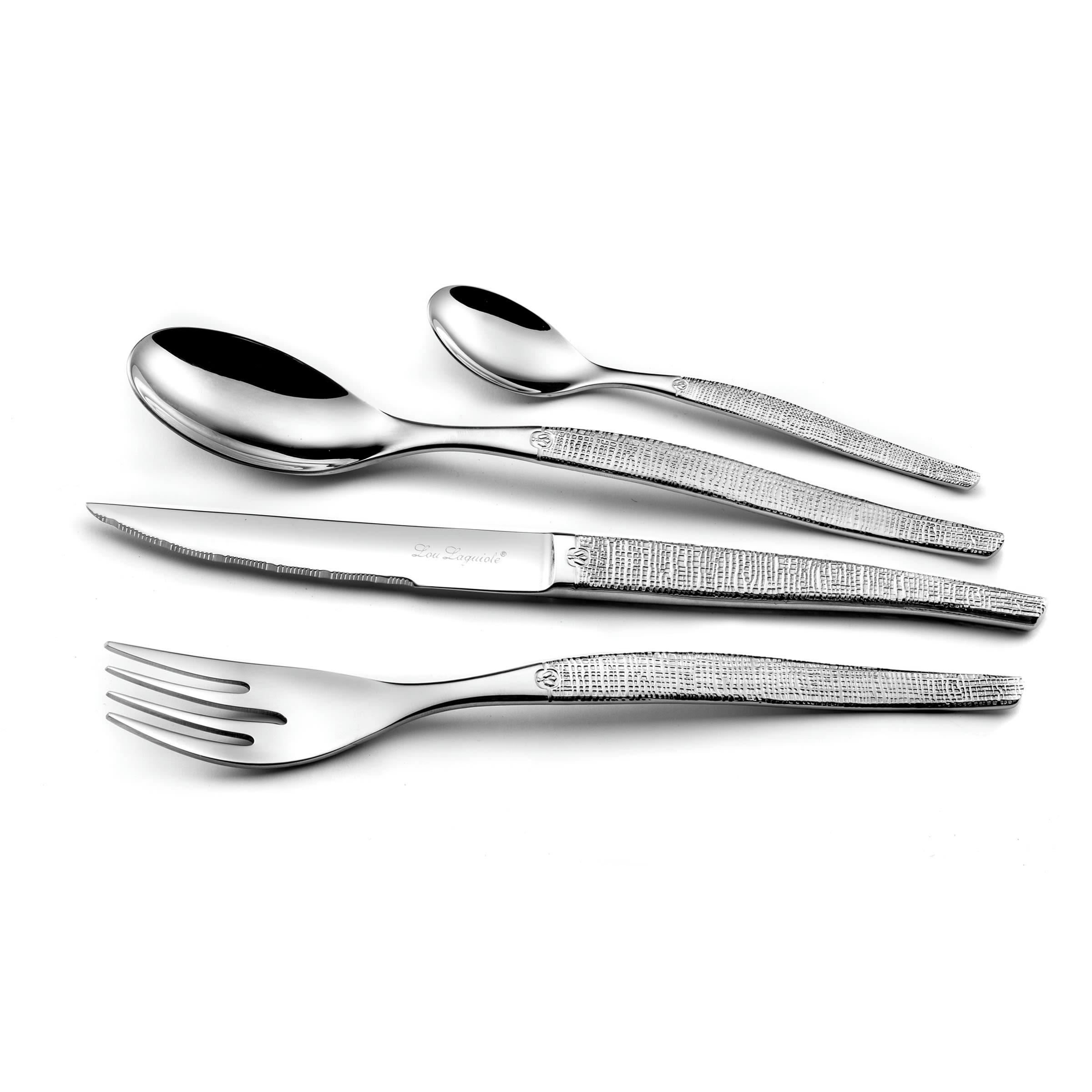 JET TEXTIL - Ménagère 50 pièces avec couteaux steak