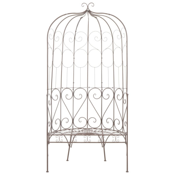Ławka ogrodowa Brąz 95 cm Metal vidaXL