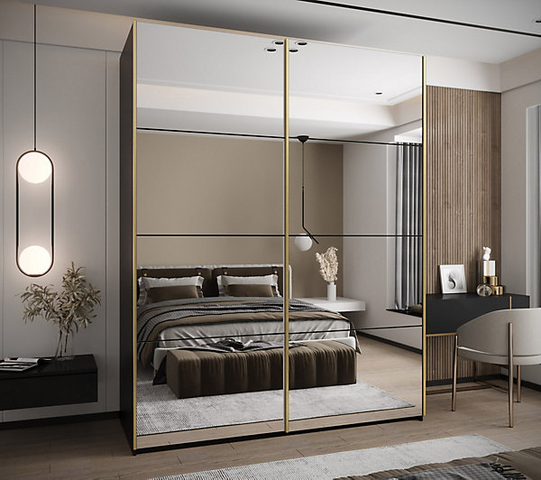 Armoire Lux 2 à portes battantes H. 245,5 x L. 200 x P. 64, 2 portes