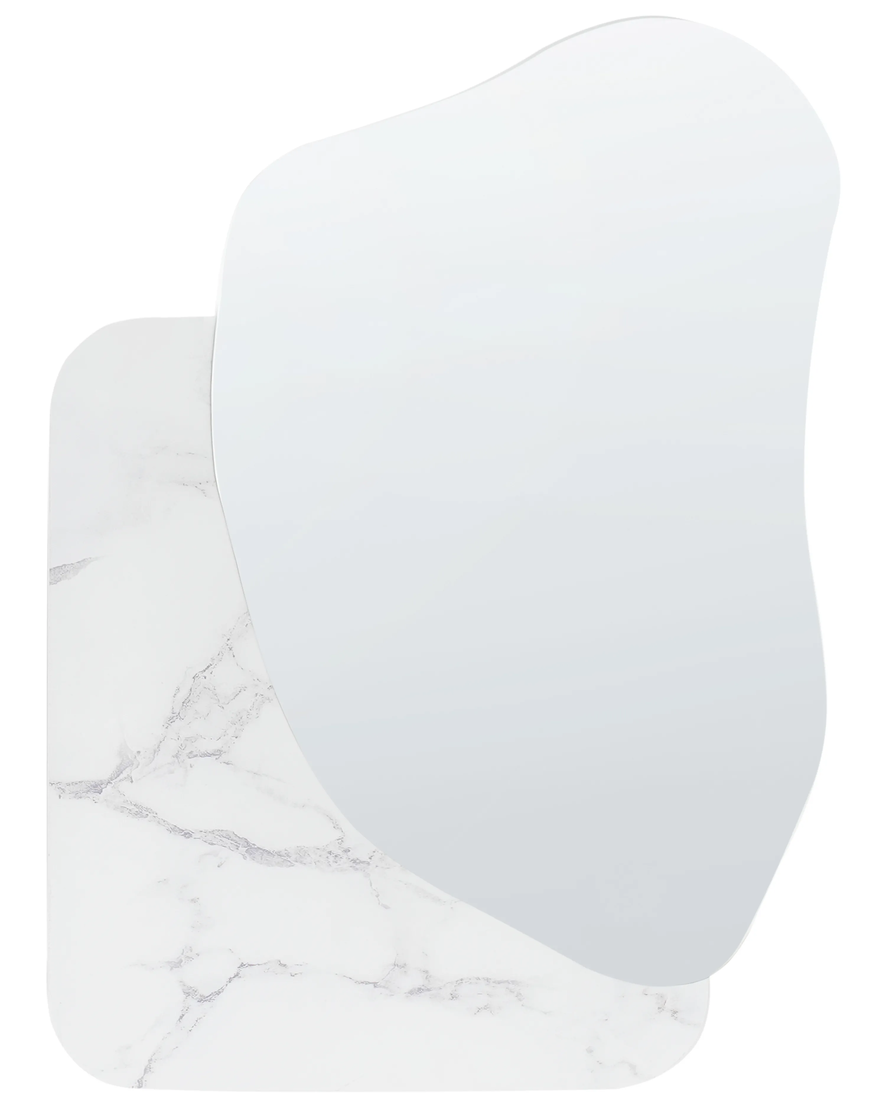 Wall Mirror ARVERT 60 cm 80 cm White Marble