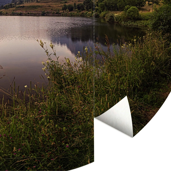 Vliestapete »Runde Vliestapete«, Cuadrado See Landschaft Natur, mehrfarbig, matt