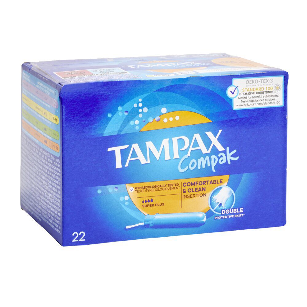 Tampon avec applicateur Tampax Super plus - La boÎte de 22 tampons