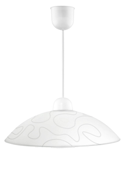 Lampa wisząca biała MALIBU 1xE27x60W wym: 70x40x40 cm Candellux