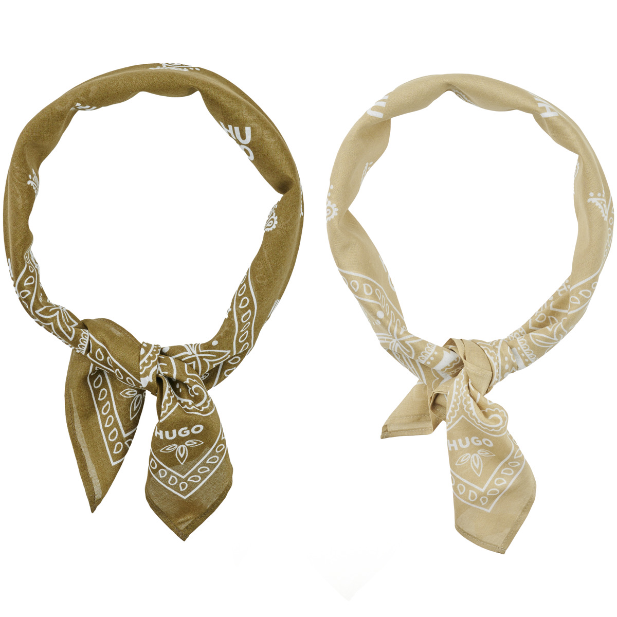 HUGO - 2 Bandana_pack_M - Kaki / Beige