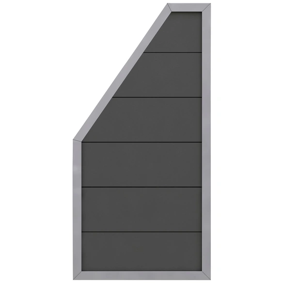 Abschlusselement, BxHxT: 90 x 180 x 4 cm, für Design WPC Alu