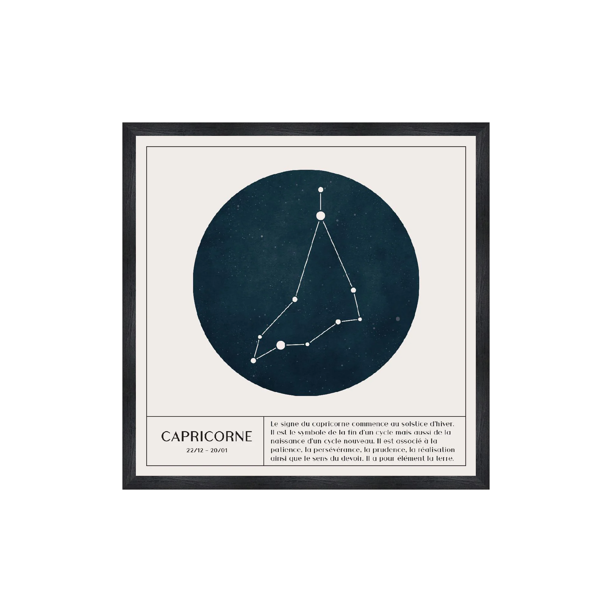 4MURS Tableau ASTRO CAPRICORNE coloris blanc