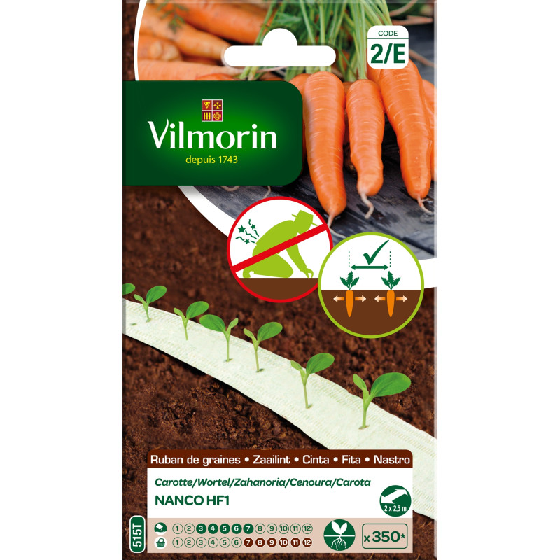 Ruban de carottes Nanco HF1 VILMORIN