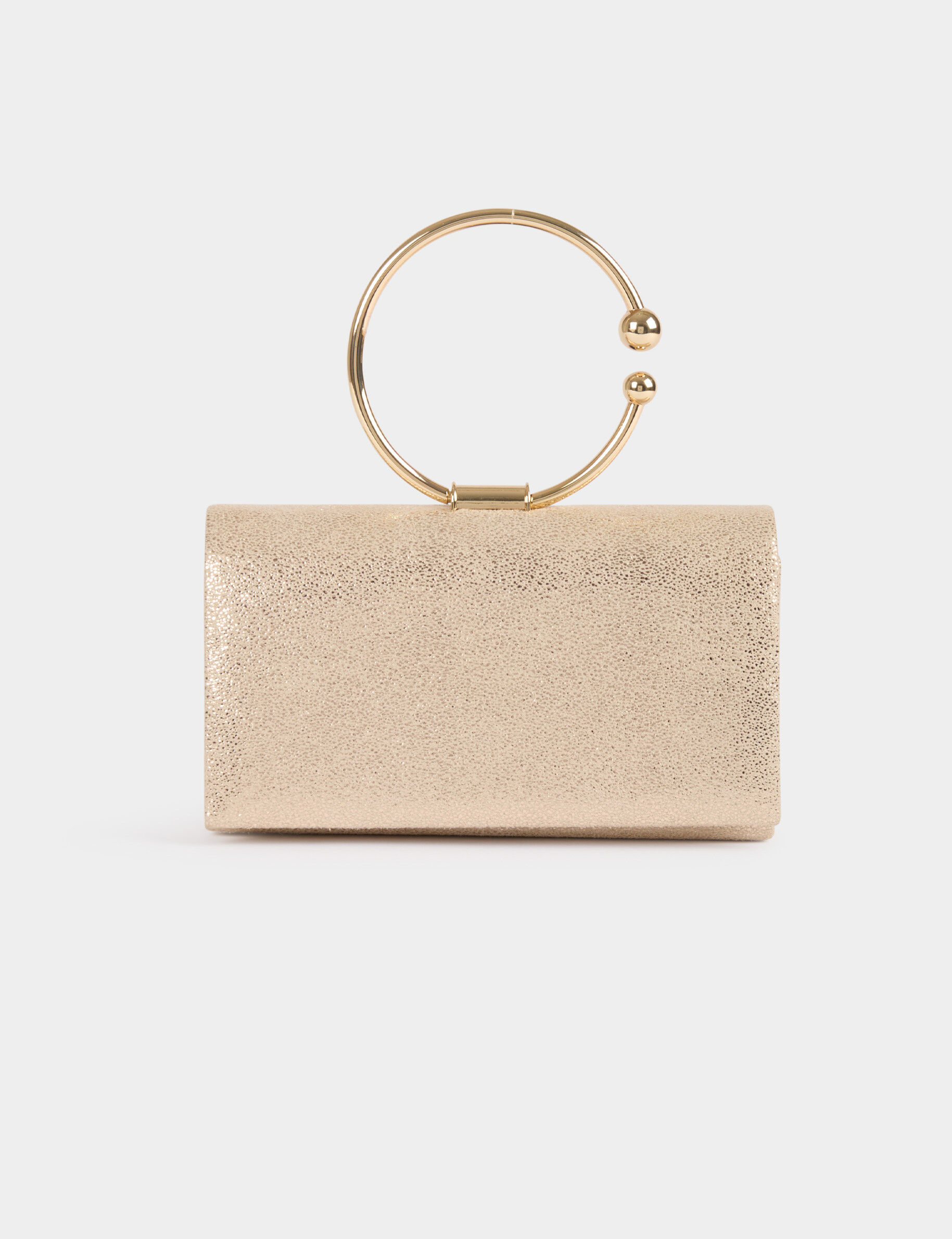 Clutch Bag With Spangles Gold Yellow Women