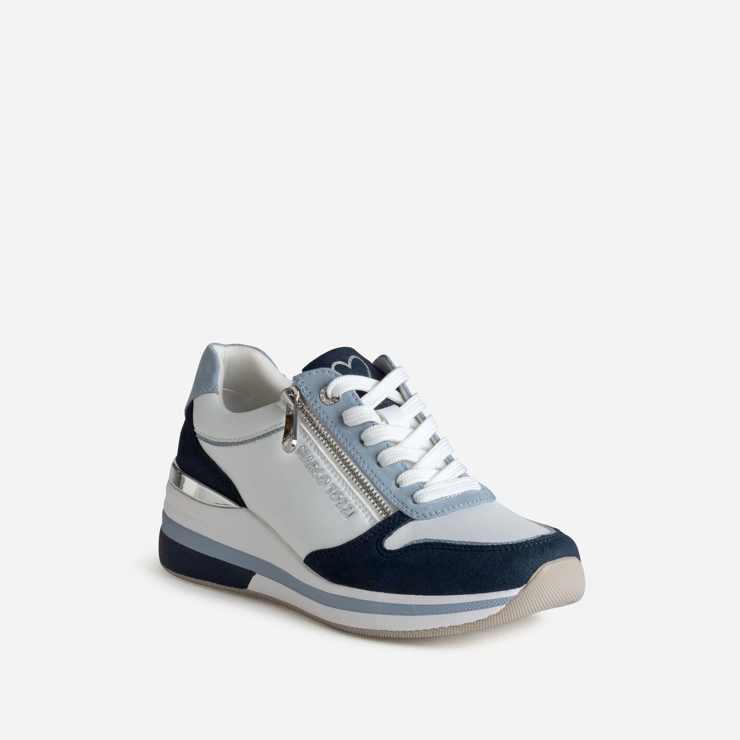 Tennis MARCO TOZZI blanche détails bleus