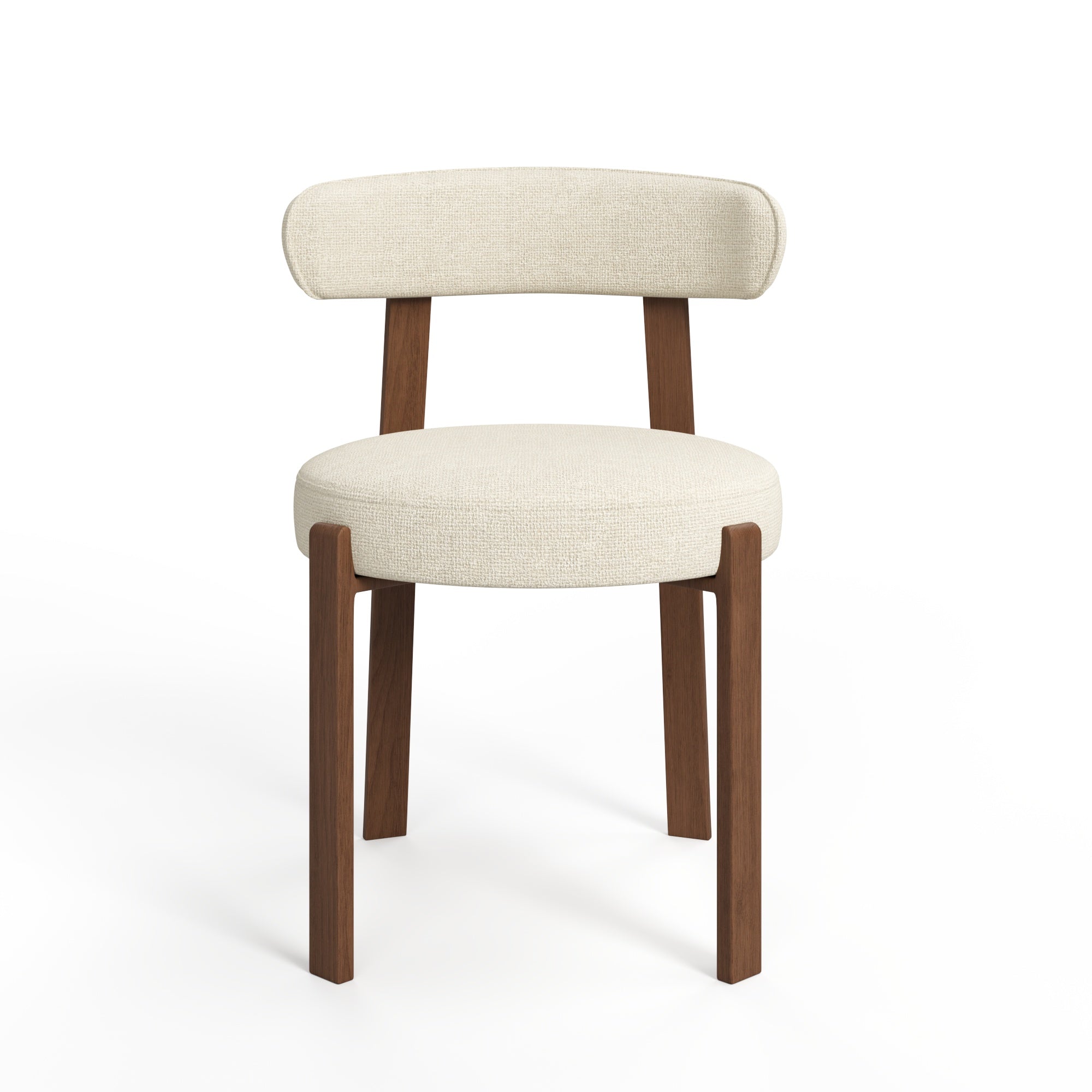 Sia Home - Set van 2 stoelen JUNA - chenille fluweel crème 51cm