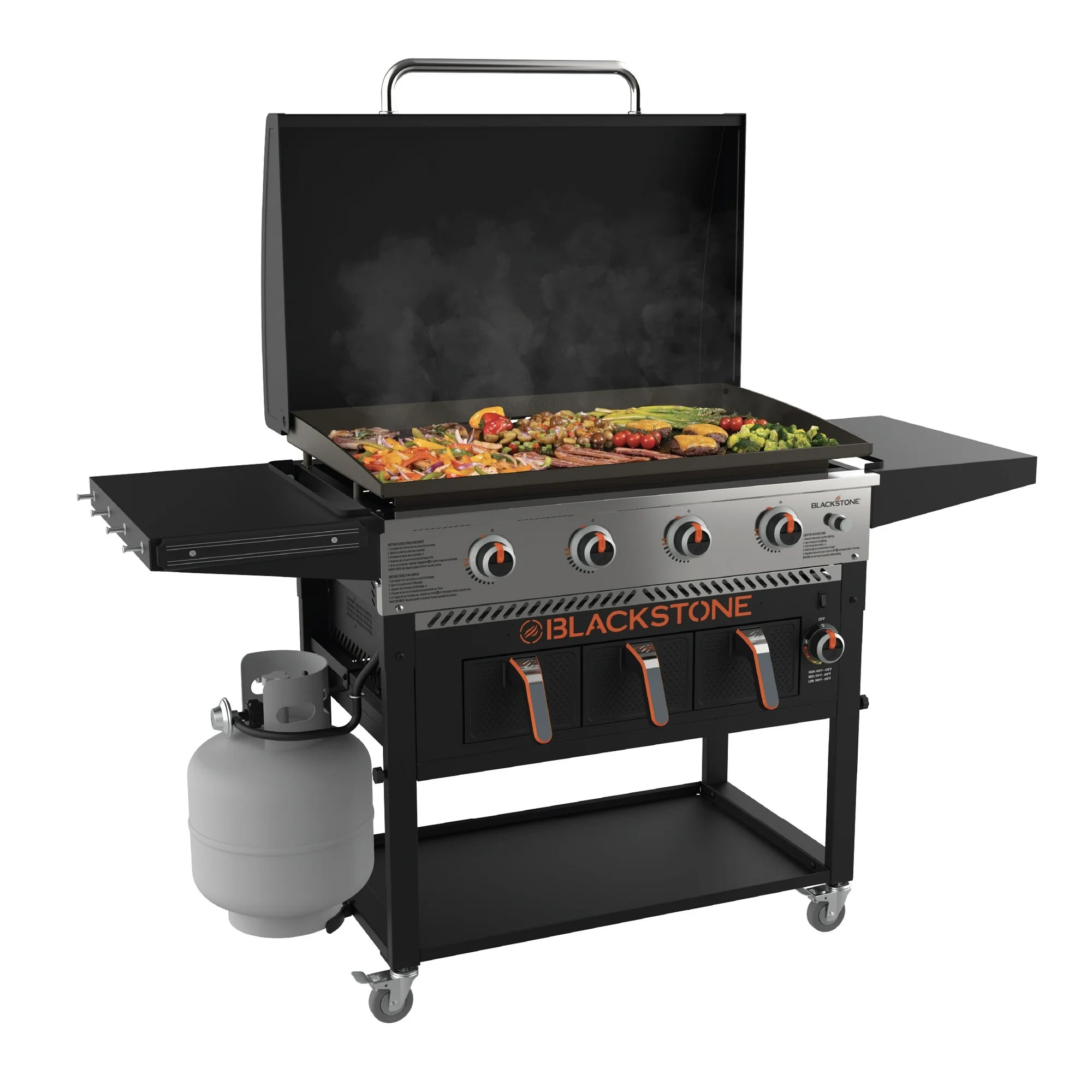Blackstone 4-Burner 36 Propane Outdoor Griddle with Air Fryer and Hood