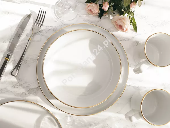Serwis obiadowo - herbaciany na 6 osób (24 el.) Lubiana - Ankara Gold 1608C