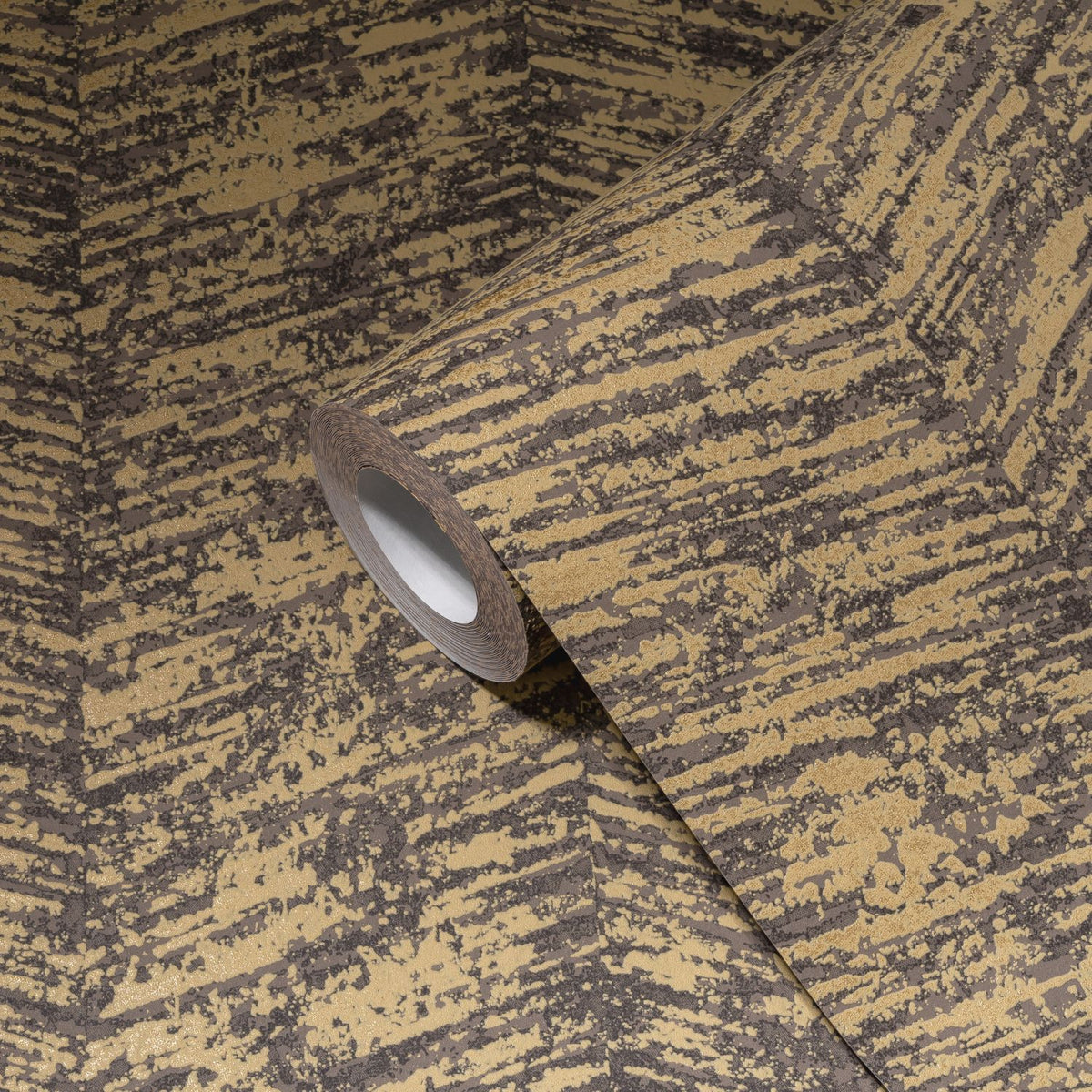 Livingwalls behang geometrische vormen goud en bruin - 53 cm x 10.05 m - AS-386974