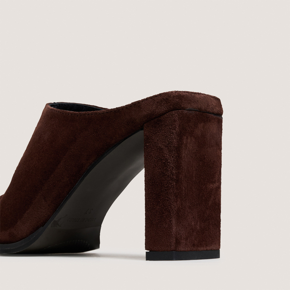 Mules à talonsen cro?te chocolat | BLAIR