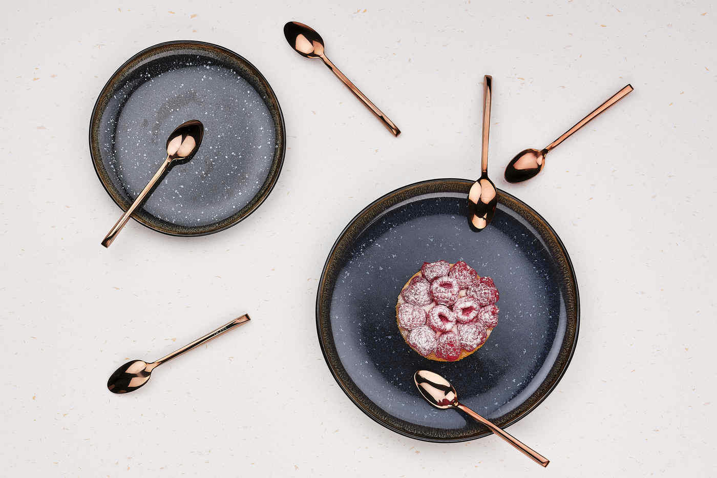 NUDE - Lot de 6 petites cuillères en inox cuivre