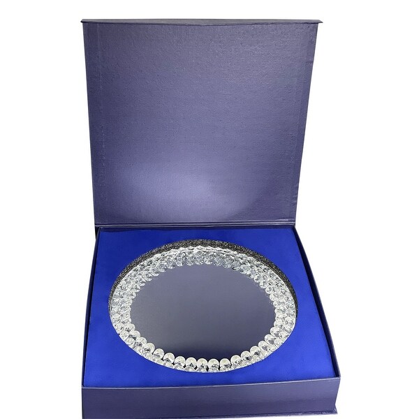 Clihome Exquisite Lazy Susan Mirrored Spinning Tray