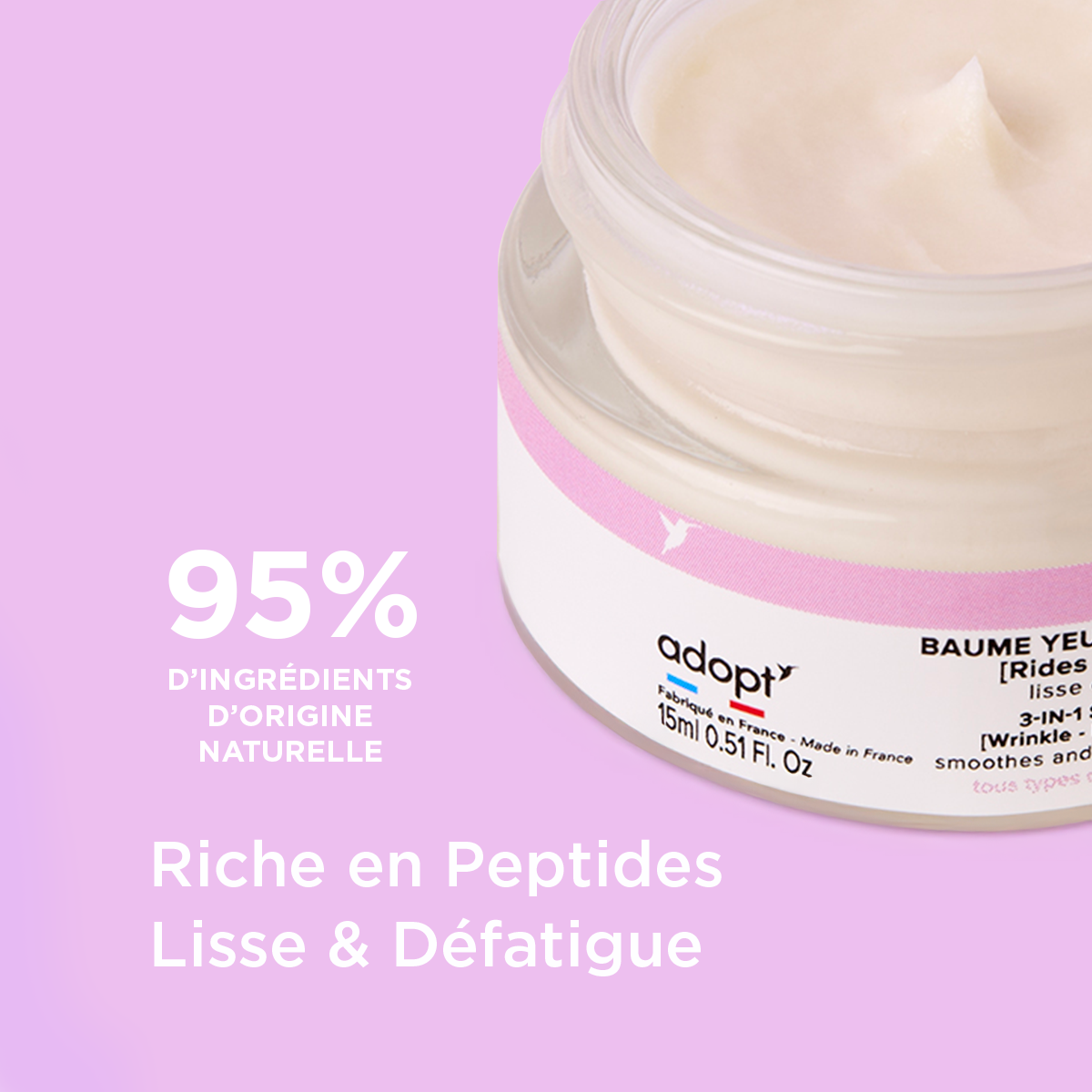 Lissante & RepulpanteBaume Yeux Lissant 3-EN-1 : Rides - Poches - Cernesaux peptides 15ml