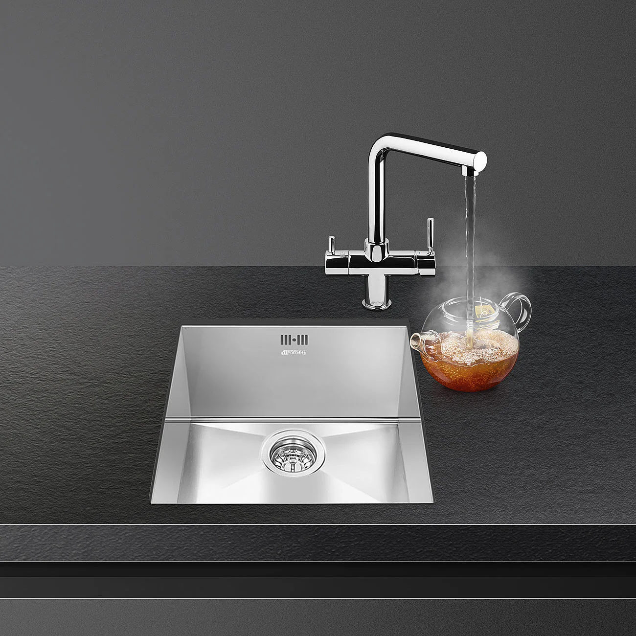 40cm Quadra Single Bowl Undermounted Sink Stainless Steel
