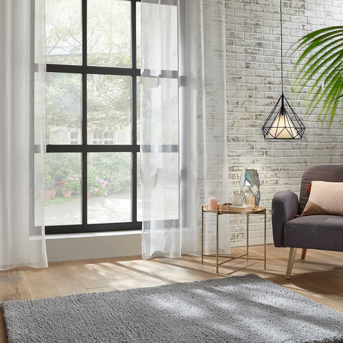 Cortina 3d com pontos dourados 140x240cm