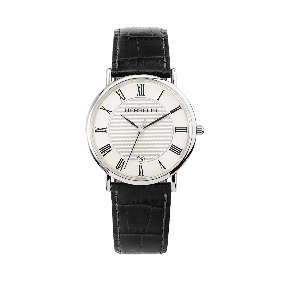 CLASSIQUE – QUARTZ – ACIER & CUIR NOIR