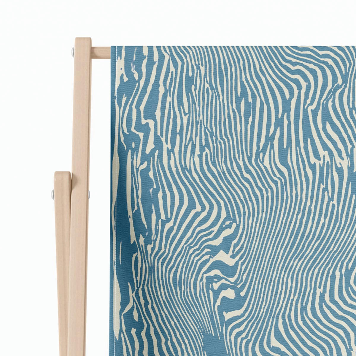 - Transat pliant graphique bois de hêtre bleu